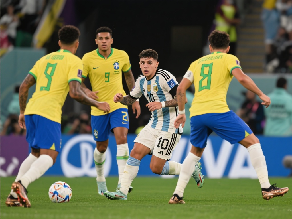 世预赛阿根廷4-1狂胜巴西 恩佐传射小蜘蛛建功 尽管巴西队以往强调攻防平衡,但本场比赛却
